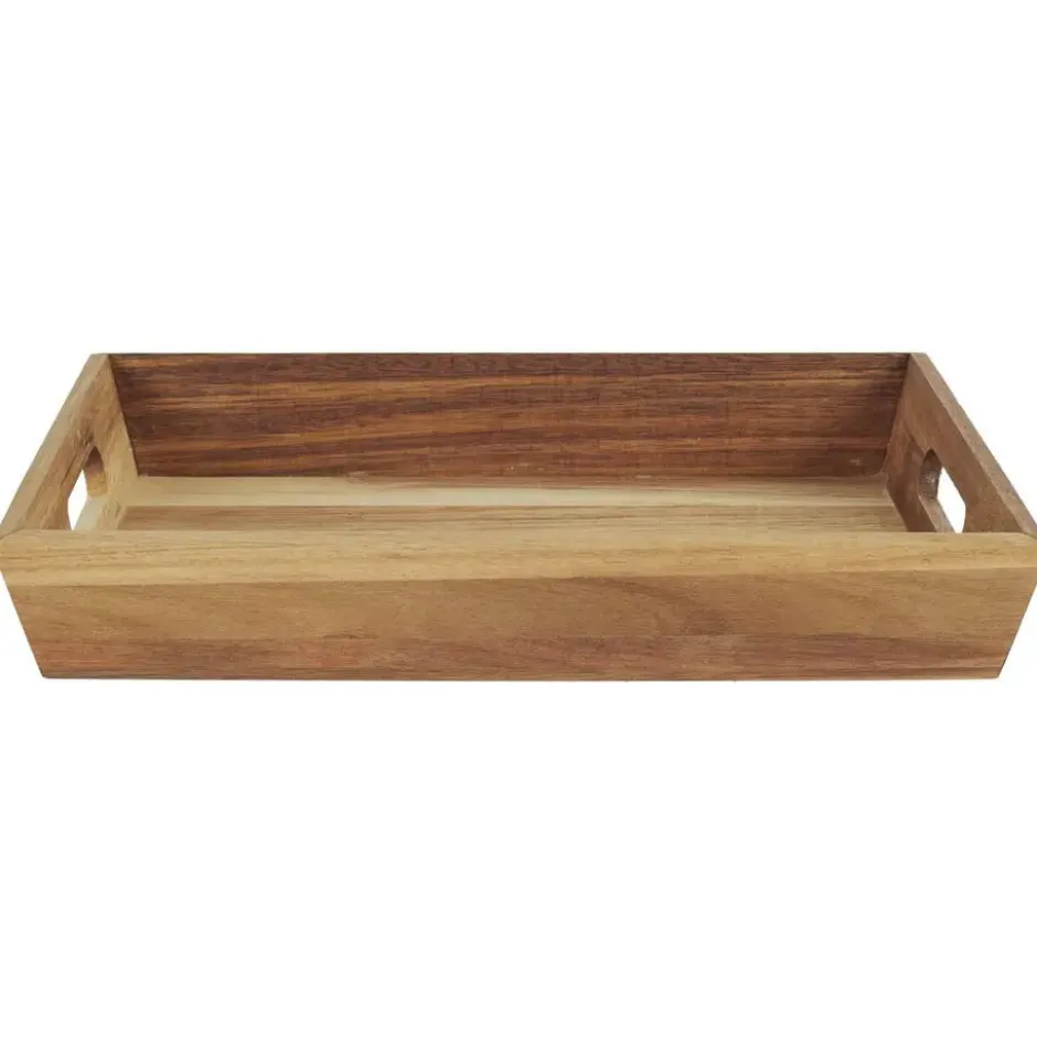 Home Deco Factory dienblad van Acacia - 32 x 23 x 5 cm - bruin