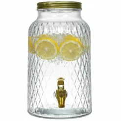 Home Deco Factory Drankdispenser met kraantje - 6L - glas