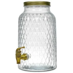 Home Deco Factory Drankdispenser met kraantje - 6L - glas
