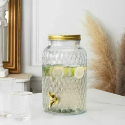 Home Deco Factory Drankdispenser met kraantje - 6L - glas