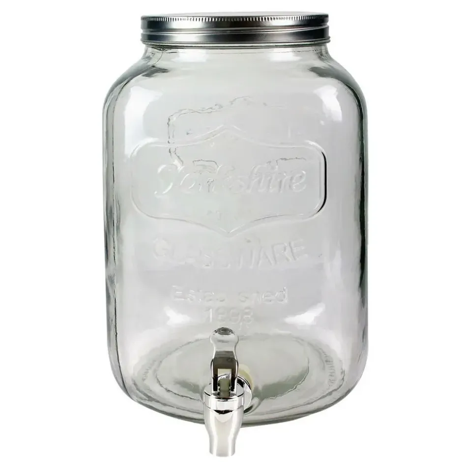 Home Deco Factory Drankdispenser met kraantje - 8.0L - glas