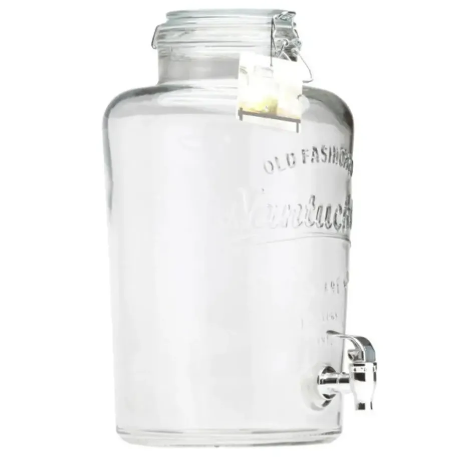 Home Deco Factory Drankdispenser met kraantje - 8,7L - glas