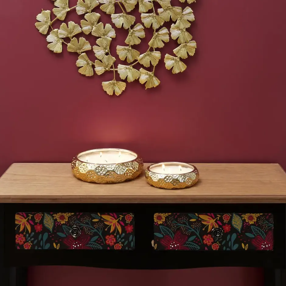 Home Deco Factory Geurkaars - goud - D20 cm - 18 branduren