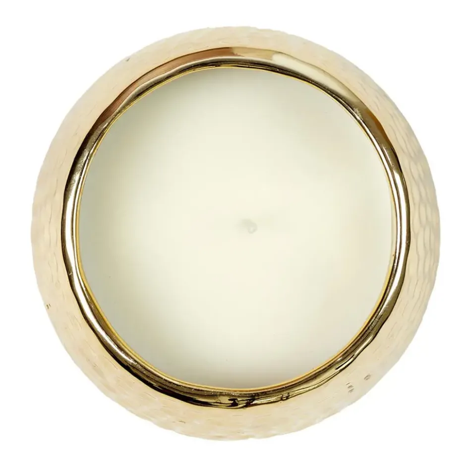 Home Deco Factory Geurkaars - White Musk - goud - D21cm - 25 uren