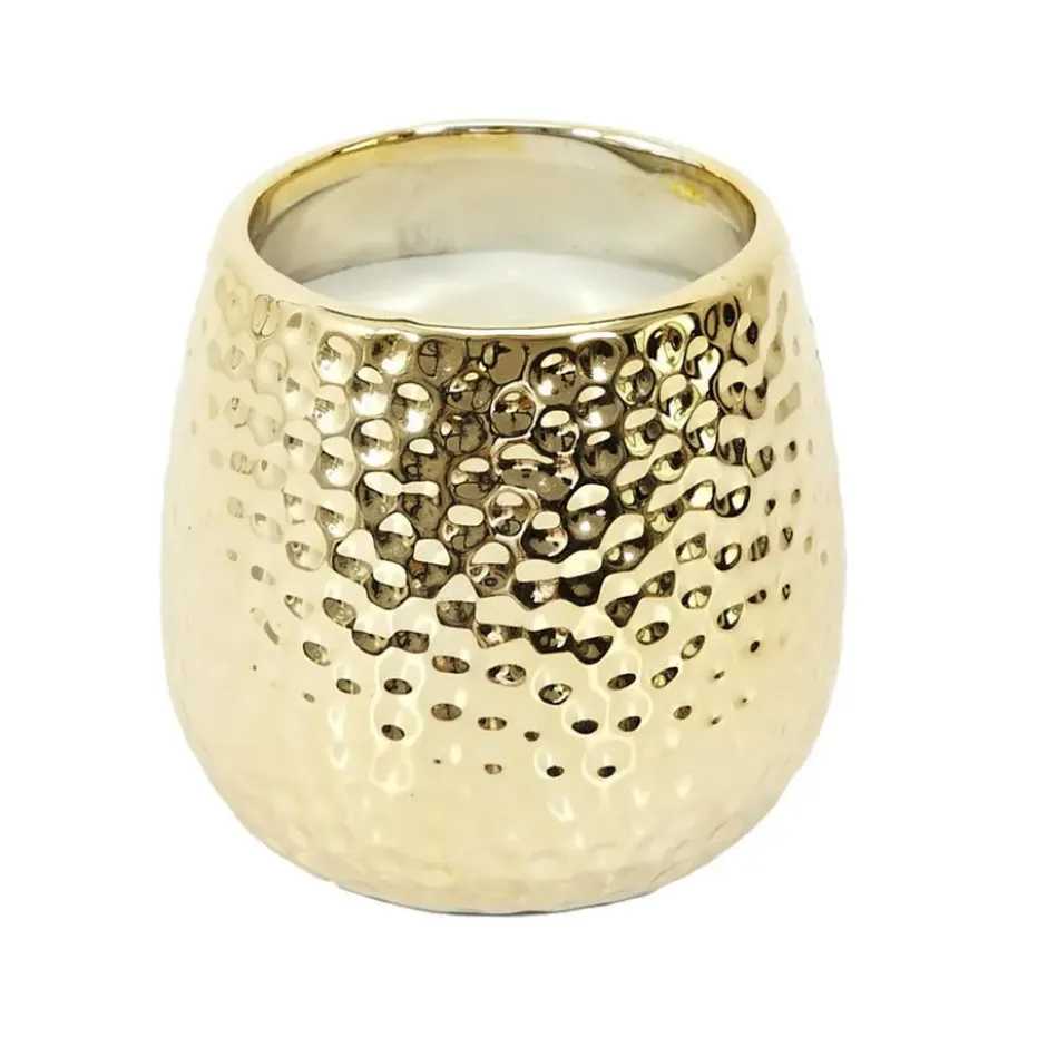 Home Deco Factory Geurkaars - White Musk - goud - D21cm - 25 uren