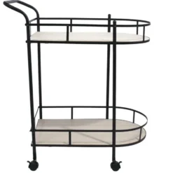 Home Deco Factory Keukentrolley Bistro - metaal/hout - 68x39x80 cm