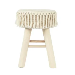 Home Deco Factory Krukje - hout - beige - bohemian - ibiza - deco