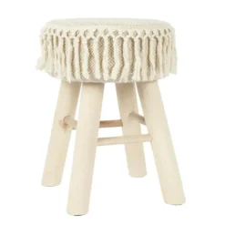 Home Deco Factory Krukje - hout - beige - bohemian - ibiza - deco