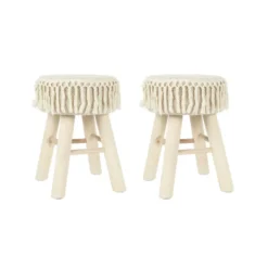 Home Deco Factory Krukje - hout - beige - bohemian - ibiza - deco