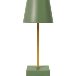 Home deco factory LED tafellamp - kunststof - groen - touch - 26cm