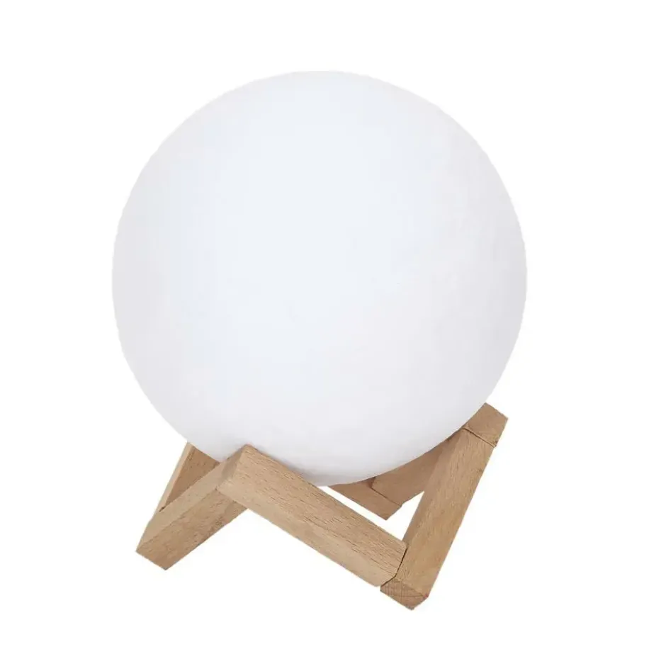 Home Deco Factory Maanlamp - met houder - 3D - touch - oplaadbaar