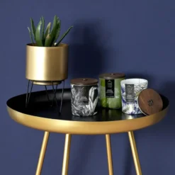 Home Deco Factory Plantenpotten - 2x stuks - goud - H22-H17