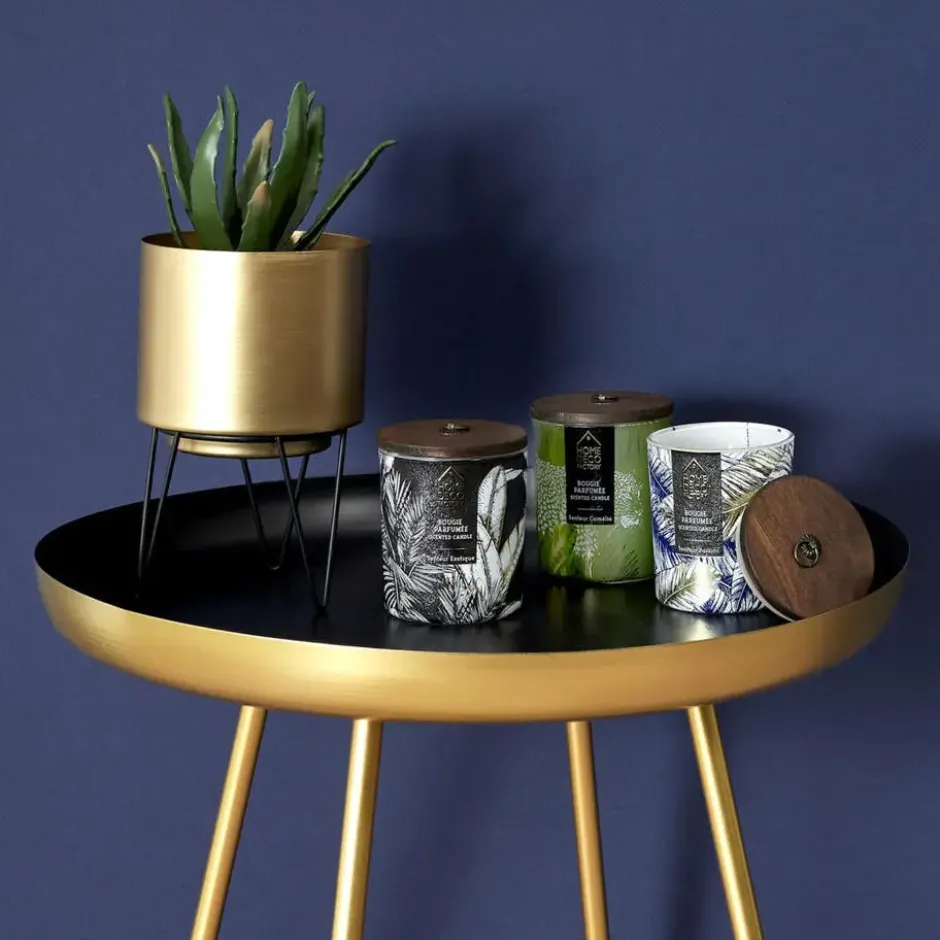 Home Deco Factory Plantenpotten - 2x stuks - goud - H22-H17