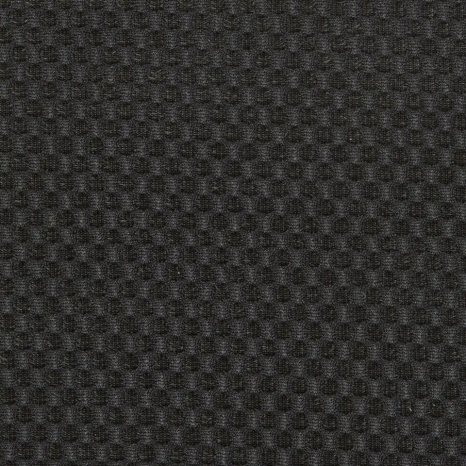 Home Deco Factory Poef/krukje - boucle - zwart - D37 x H44 cm