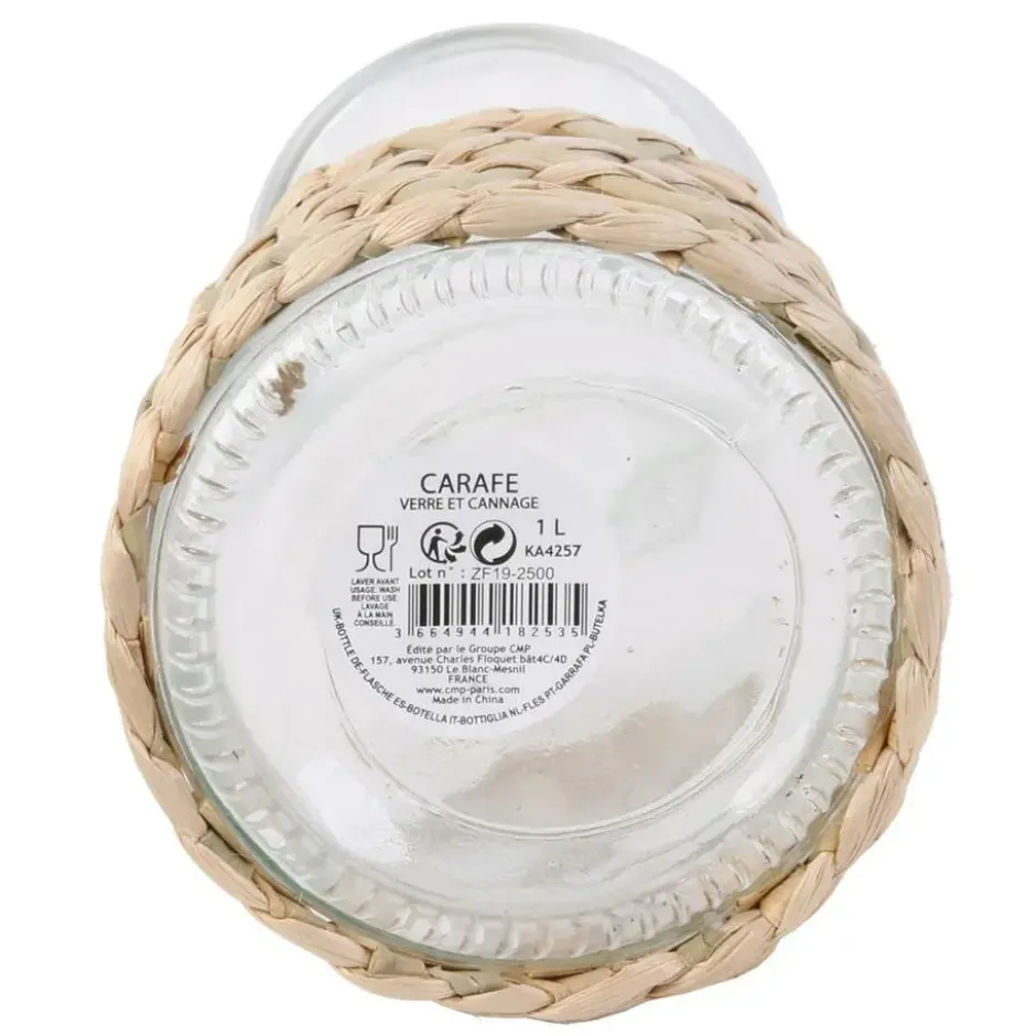 Home Deco Factory Sapkan/schenkkan karaf - transparant - 1000 ml