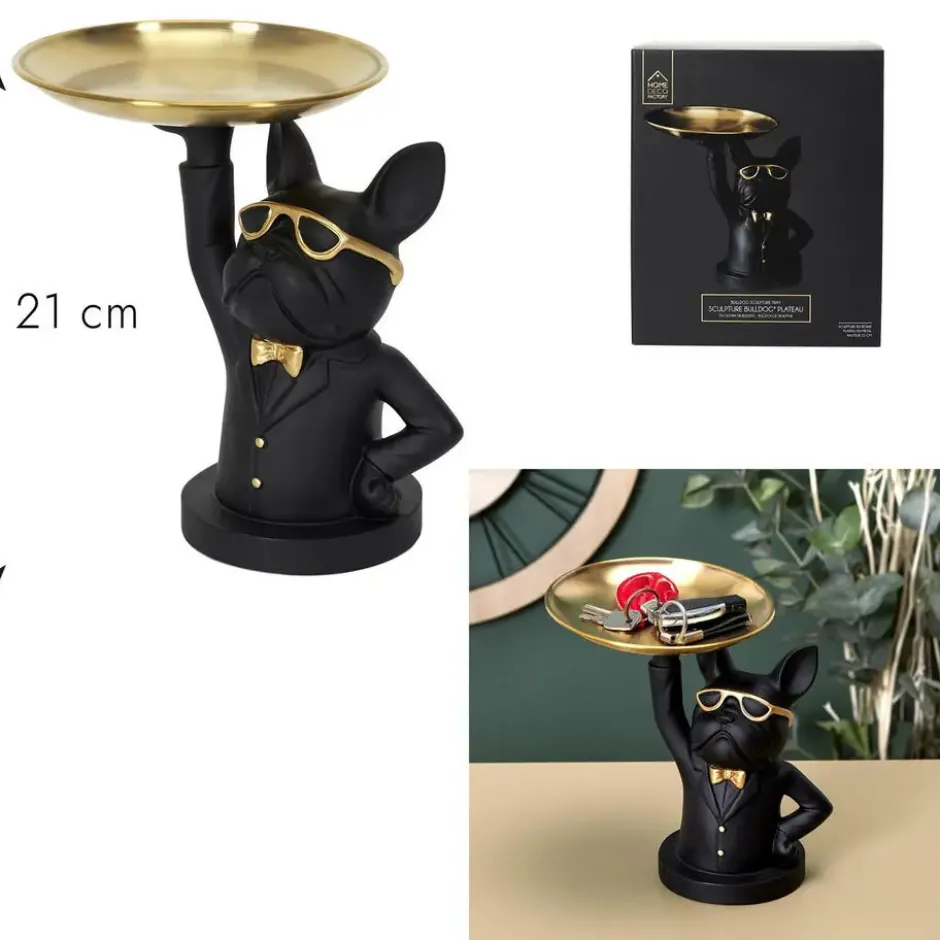 Home Deco Factory Sleutelrek - Deco Beeldje butler hond - 21 cm