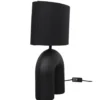 Home deco factory Tafellamp keramisch - zwart - organisch - 42 cm