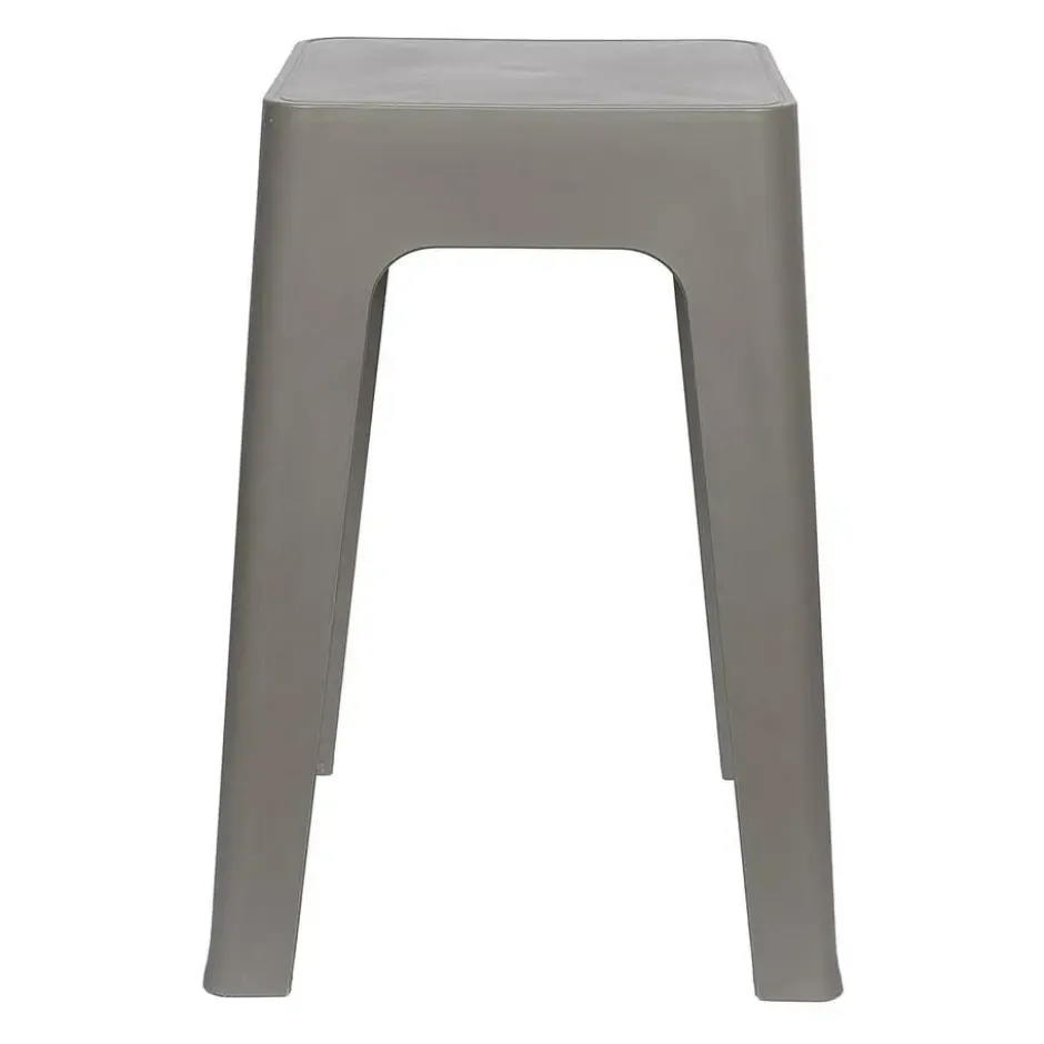 Home Deco Factory zit krukje/stoel - grijs - D34 x H47 cm