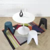 Home Deco Factory zit kruk - kunststof - antraciet - 30 x 46 cm