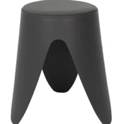 Home Deco Factory zit kruk - kunststof - antraciet - 30 x 46 cm
