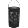 Home deco factory Zonnelantaarn tafellamp - Solar - zwart - 23 cm - kaars
