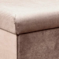 Home Deco Poef Velvet - opbergbox - oud roze - 76 x 38 cm