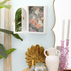 Home decoratie dieren/vogels beeldje Pauw - goud - 25 x 27 cm
