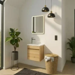 HOME DELUXE Badkamermeubel BORKUM - MDF eik