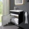 HOME DELUXE Badkamermeubel BORKUM - MDF zwart