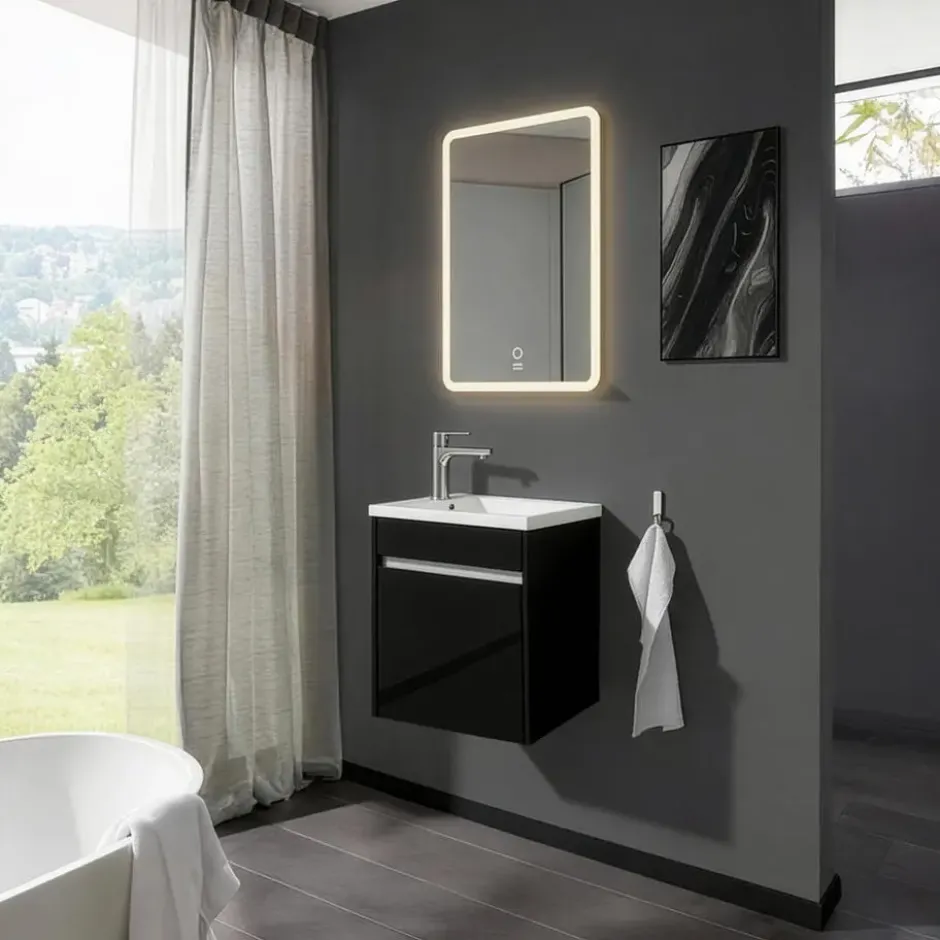 HOME DELUXE Badkamermeubel BORKUM - MDF zwart