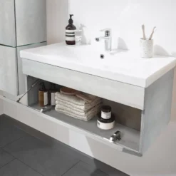 HOME DELUXE Badkamermeubelset WANGEROOGE Grijs XL