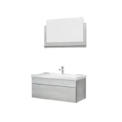 HOME DELUXE Badkamermeubelset WANGEROOGE Grijs M