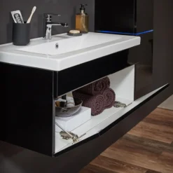 HOME DELUXE Badkamermeubels WANGEROOGE Zwart L
