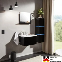 HOME DELUXE Badkamermeubels WANGEROOGE Zwart L