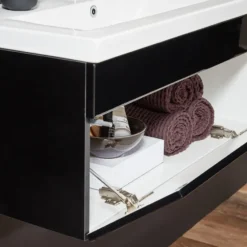 HOME DELUXE Badkamermeubels WANGEROOGE Zwart M