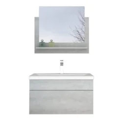 HOME DELUXE Badkamermeubelset WANGEROOGE Grijs M