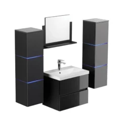 HOME DELUXE badkamermeubelset WANGEROOGE Deluxe Zwart XL