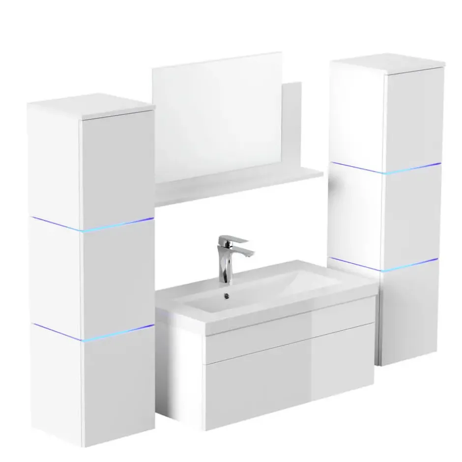 HOME DELUXE Badkamermeubel WANGEROOGE GROOT Wit XL