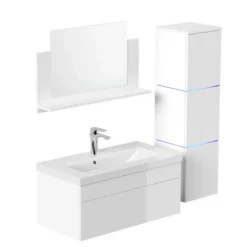 HOME DELUXE Badkamermeubel WANGEROOGE GROOT Wit L