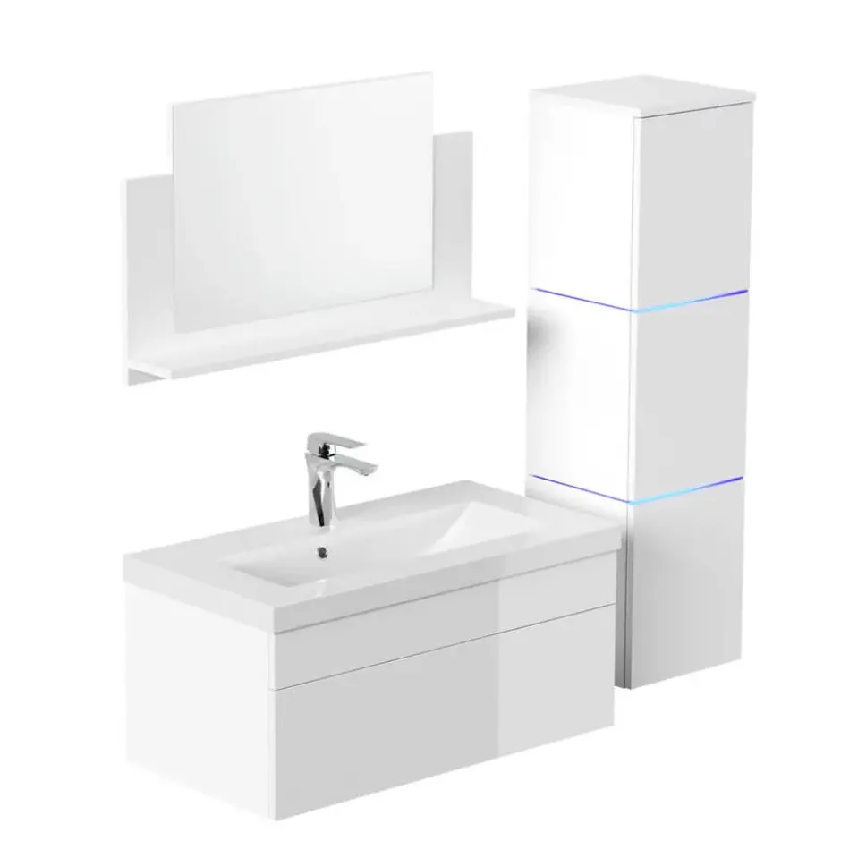 HOME DELUXE Badkamermeubel WANGEROOGE GROOT Wit L