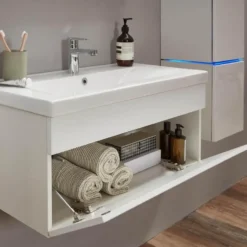 HOME DELUXE Badkamermeubel WANGEROOGE GROOT Wit L