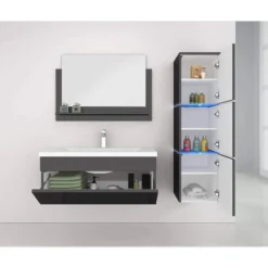 HOME DELUXE Badkamermeubel WANGEROOGE BIG Zwart XL