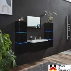 HOME DELUXE Badkamermeubel WANGEROOGE BIG Zwart XL