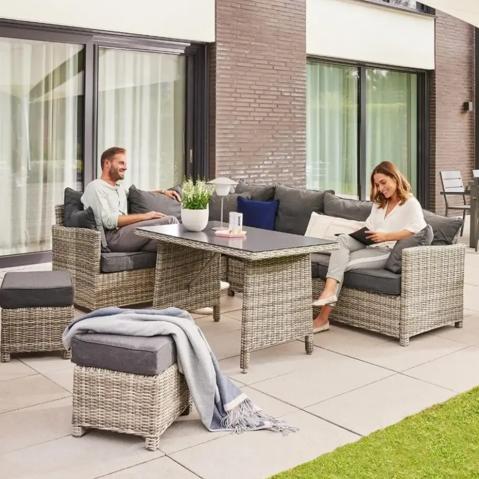 HOME DELUXE BAHIA loungeset met regenhoes - Grijs