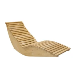 HOME DELUXE Golvend houten ligstoel WOLGA - 60 cm