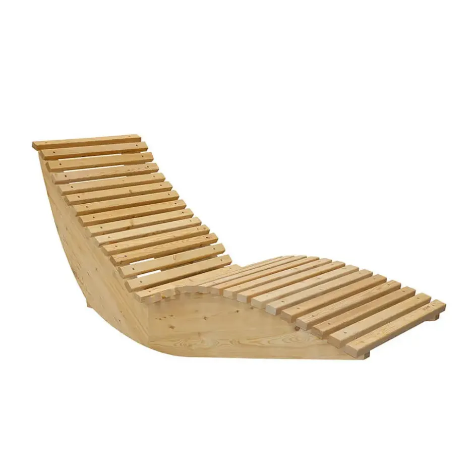 HOME DELUXE Golvend houten ligstoel WOLGA - 60 cm