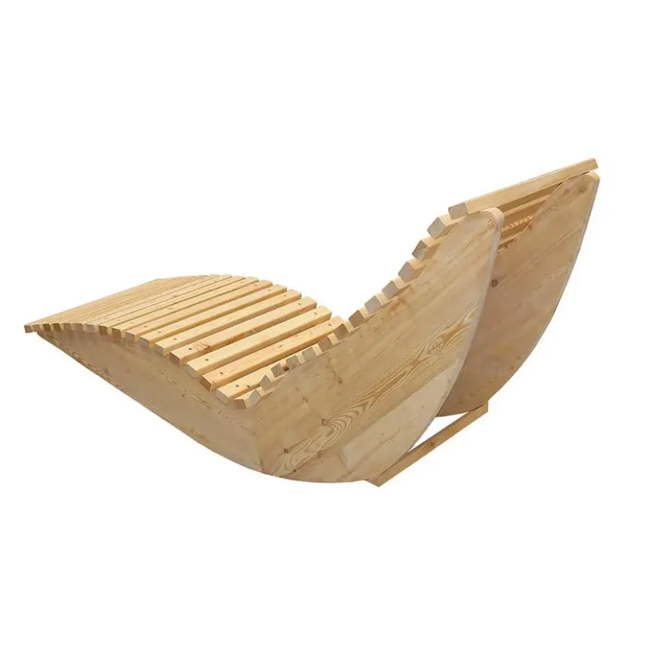 HOME DELUXE Golvend houten ligstoel WOLGA - 60 cm