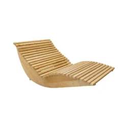 HOME DELUXE Golvend houten ligstoel WOLGA - 120 cm