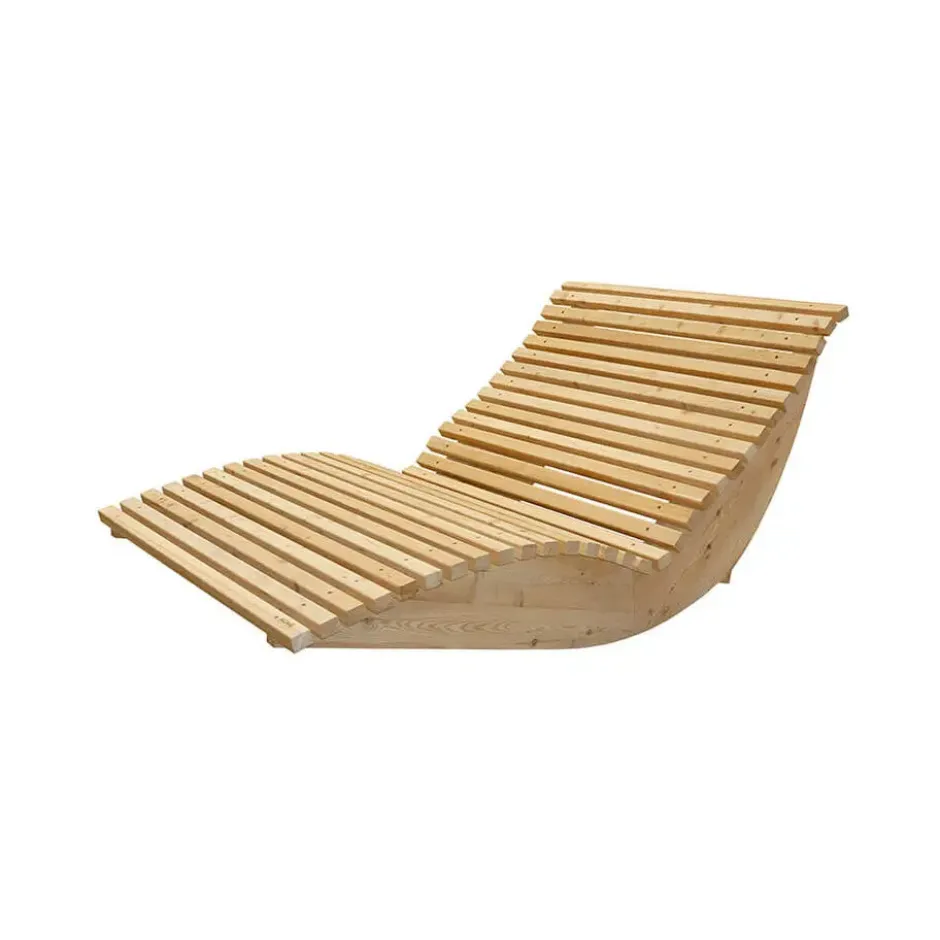 HOME DELUXE Golvend houten ligstoel WOLGA - 120 cm