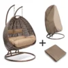 HOME DELUXE Hangstoel TWIN Bruin Met Regenhoes
